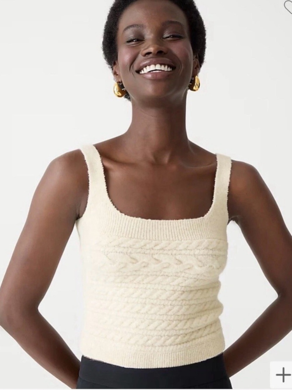 J. crew women's wool alpaca blend super soft sweater top Cre color Sz M